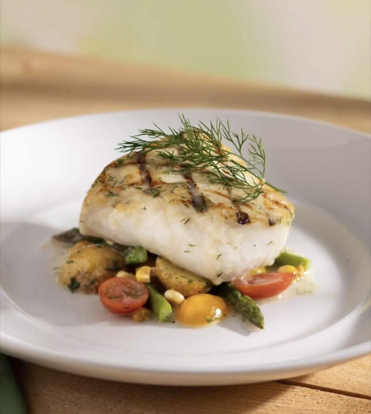Chef Reni plated salmon entrée